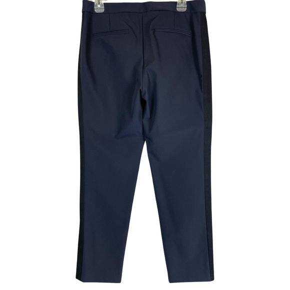 Rebecca Taylor Audra Tuxedo Side Stripe Pants Ankle Crop Navy Blue - Picture 5 of 11